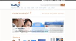 Desktop Screenshot of biotagebio.com