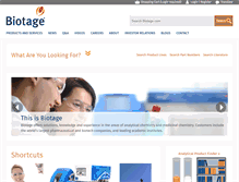 Tablet Screenshot of biotagebio.com